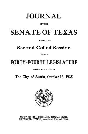 Journal of the Senate of Texas being the Second Called Session of the Forty-Fourth Legislature