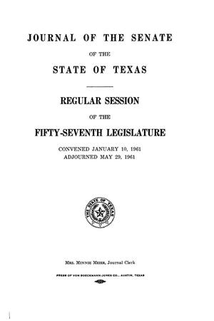 Primary view of object titled 'Journal of the Senate of the State of Texas, Regular Session of the Fifty-Seventh Legislature'.