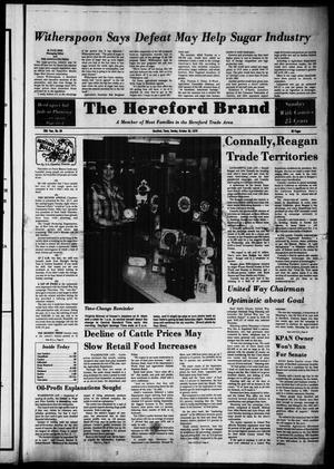 Primary view of object titled 'The Hereford Brand (Hereford, Tex.), Vol. 78, No. 84, Ed. 1 Sunday, October 28, 1979'.