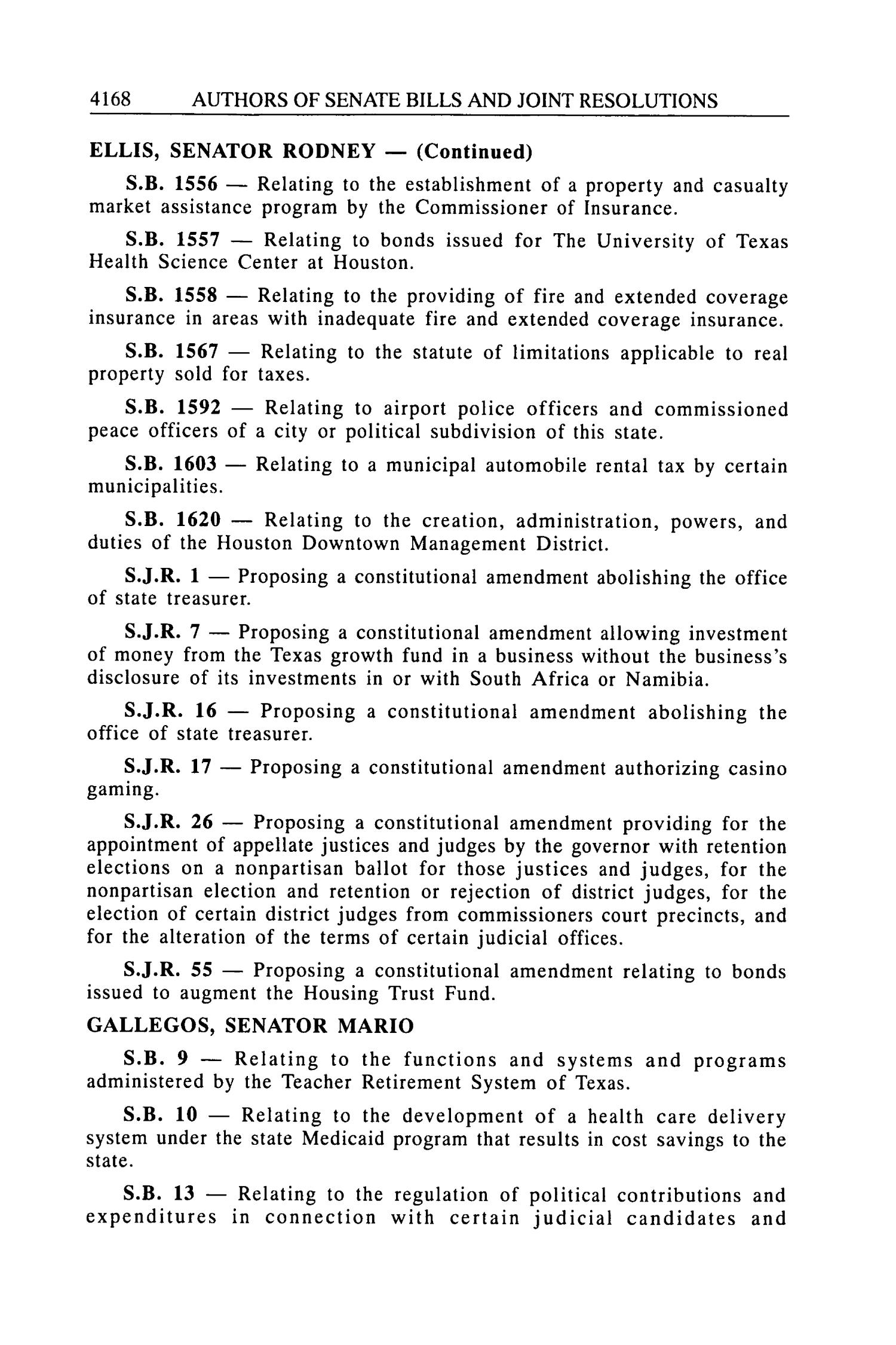 Journal of the Senate of the State of Texas, Regular Session of the Seventy-Fourth Legislature, Volume 5
                                                
                                                    4168
                                                