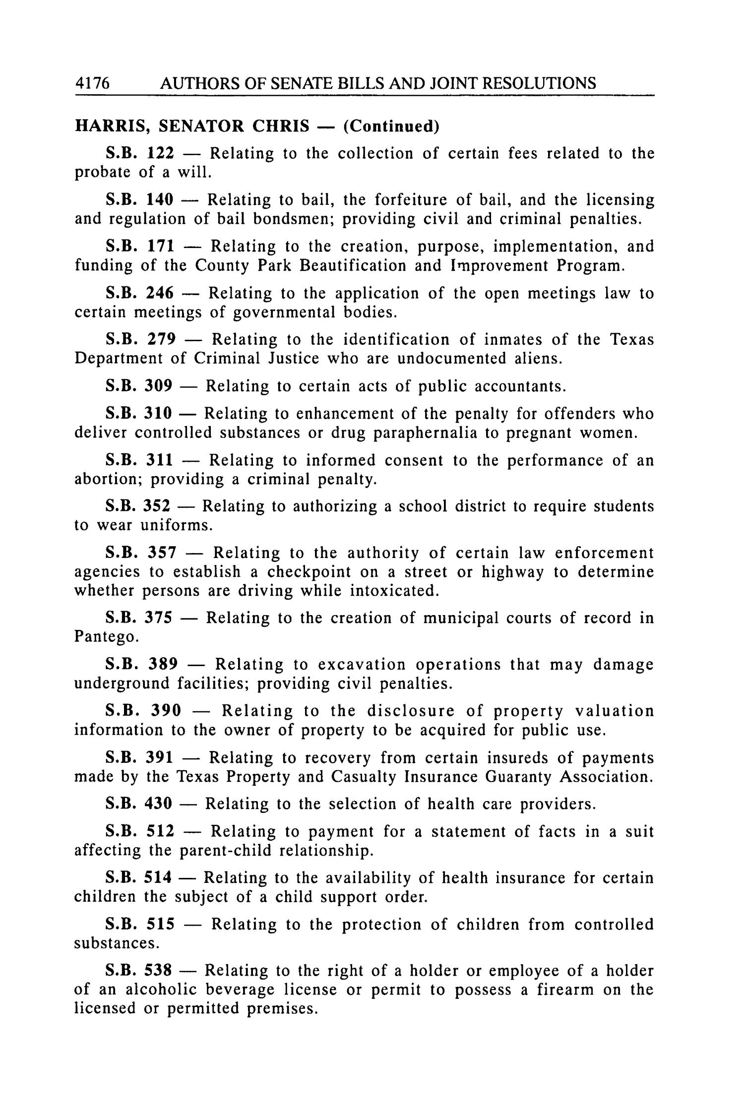 Journal of the Senate of the State of Texas, Regular Session of the Seventy-Fourth Legislature, Volume 5
                                                
                                                    4176
                                                