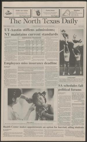 The North Texas Daily (Denton, Tex.), Vol. 75, No. 4, Ed. 1 Friday, September 4, 1992