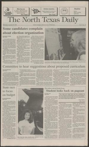 The North Texas Daily (Denton, Tex.), Vol. 75, No. 18, Ed. 1 Wednesday, September 30, 1992