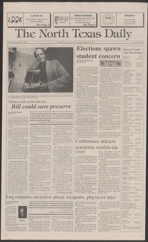The North Texas Daily (Denton, Tex.), Vol. 75, No. 39, Ed. 1 Thursday, November 5, 1992
