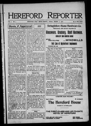 Hereford Reporter (Hereford, Tex.), Vol. 2, No. 3, Ed. 1 Friday, March 7, 1902