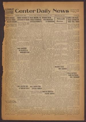 Center Daily News (Center, Tex.), Vol. 2, No. 136, Ed. 1 Thursday, November 13, 1930