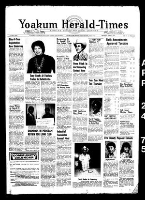 Yoakum Herald-Times (Yoakum, Tex.), Vol. 73, No. 33, Ed. 1 Thursday, April 24, 1975