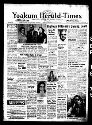 Yoakum Herald-Times (Yoakum, Tex.), Vol. 74, No. 74, Ed. 1 Thursday, September 18, 1975
