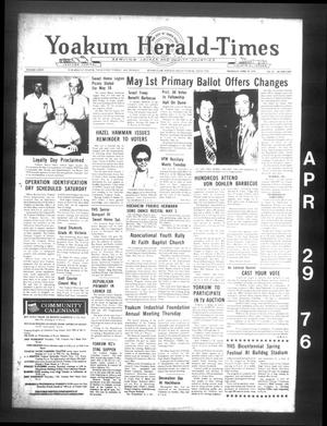 Primary view of object titled 'Yoakum Herald-Times (Yoakum, Tex.), Vol. 73, No. 34, Ed. 1 Thursday, April 29, 1976'.