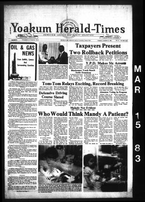Yoakum Herald-Times (Yoakum, Tex.), Vol. 91, No. 21, Ed. 1 Tuesday, March 15, 1983