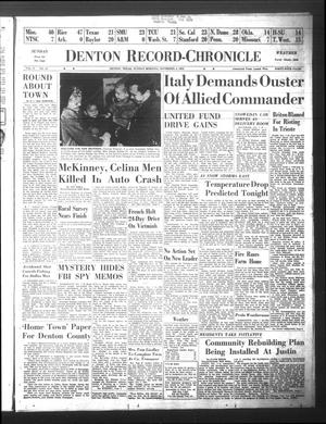 Primary view of object titled 'Denton Record-Chronicle (Denton, Tex.), Vol. 51, No. 85, Ed. 1 Sunday, November 8, 1953'.