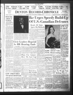 Primary view of object titled 'Denton Record-Chronicle (Denton, Tex.), Vol. 51, No. 91, Ed. 1 Sunday, November 15, 1953'.