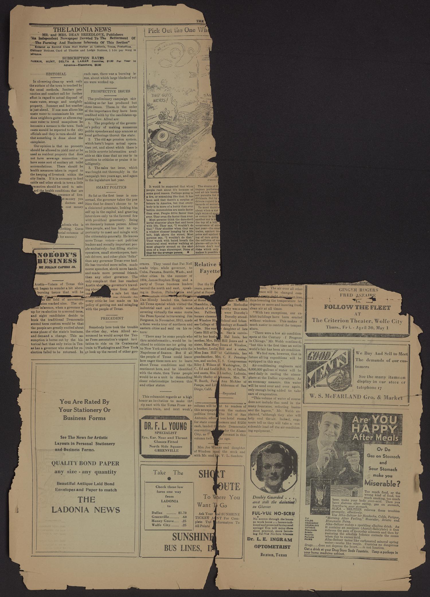 The Ladonia News (Ladonia, Tex.), Vol. [56], No. 6, Ed. 1 Friday, May 1, 1936
                                                
                                                    [Sequence #]: 2 of 4
                                                