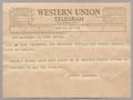 Letter: [Telegram from Harris Kempner to Paul Thoumyre, November 13, 1960]