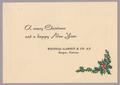 Thumbnail image of item number 1 in: '[Holiday Greeting Card from Westfal-Larsen & Co.]'.