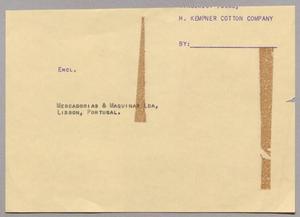 [Postal Card and Attachment from Harvard University, November 12, 1960]