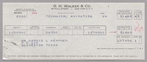 [Invoice for G. H. Walker & Co., March 18, 1960]