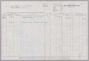 [Account Statement for G. H. Walker & Co., March 1960]
