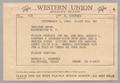 Letter: [Telegram from Harris L. Kempner to Madison Hotel, September 3, 1965]