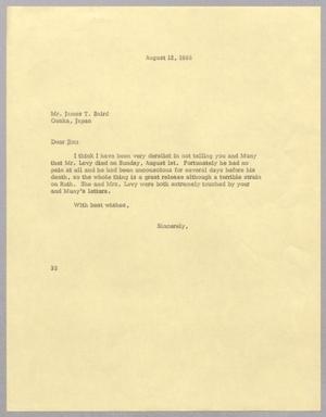 [Letter from Harris L. Kempner to James T. Baird, August 12, 1965]