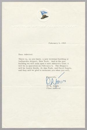 [Letter from C. R. Smith to Admirals of the Flagship Fleet, February 3, 1965]
