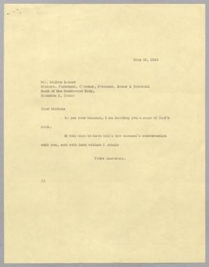 [Letter from Harris L. Kempner to Milton Eckert, May 10, 1965]