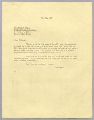 Primary view of object titled '[Letter from Harris L. Kempner to Gilbert Philen, May 11, 1965]'.