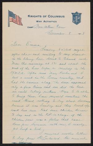 [Letter from Hector Suyker to Emma Riecke - December 8, 1918]