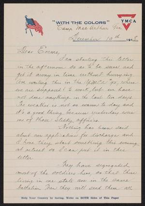 [Letter from Hector Suyker to Emma Riecke - December 10, 1918]