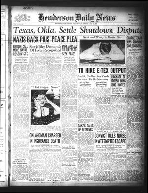 Henderson Daily News (Henderson, Tex.), Vol. 9, No. 132, Ed. 1 Sunday, August 20, 1939