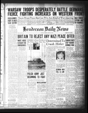 Henderson Daily News (Henderson, Tex.), Vol. 9, No. 150, Ed. 1 Sunday, September 10, 1939
