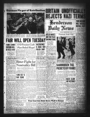 Henderson Daily News (Henderson, Tex.), Vol. 9, No. 168, Ed. 1 Sunday, October 1, 1939