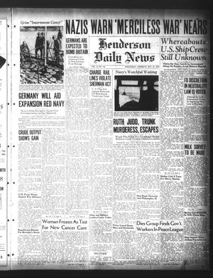 Henderson Daily News (Henderson, Tex.), Vol. 9, No. 189, Ed. 1 Wednesday, October 25, 1939