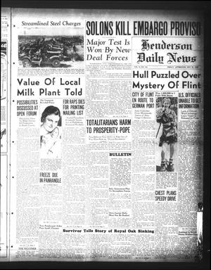 Henderson Daily News (Henderson, Tex.), Vol. 9, No. 191, Ed. 1 Friday, October 27, 1939