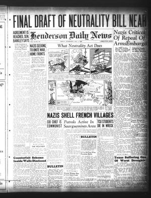 Henderson Daily News (Henderson, Tex.), Vol. 9, No. 197, Ed. 1 Friday, November 3, 1939