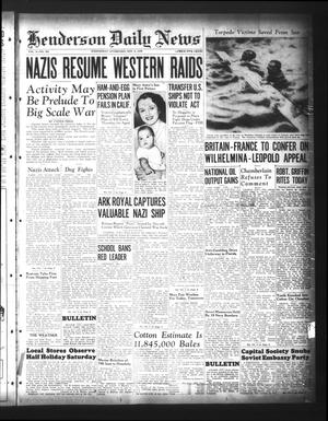 Henderson Daily News (Henderson, Tex.), Vol. 9, No. 201, Ed. 1 Wednesday, November 8, 1939