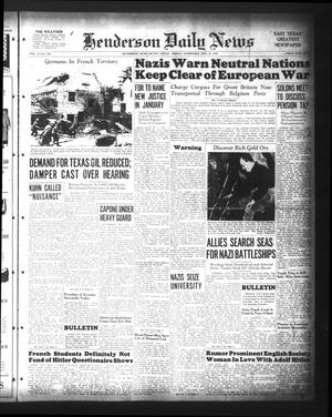 Henderson Daily News (Henderson, Tex.), Vol. 9, No. 209, Ed. 1 Friday, November 17, 1939