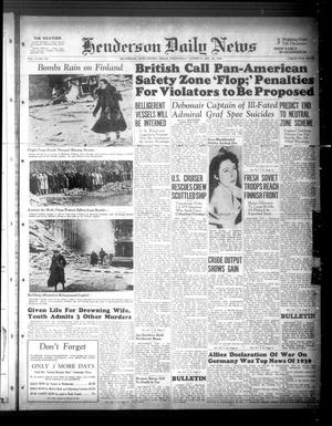 Henderson Daily News (Henderson, Tex.), Vol. 9, No. 237, Ed. 1 Wednesday, December 20, 1939