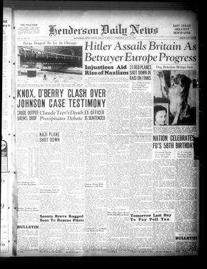 Henderson Daily News (Henderson, Tex.), Vol. 9, No. 271, Ed. 1 Tuesday, January 30, 1940