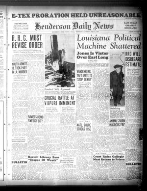 Henderson Daily News (Henderson, Tex.), Vol. 9, No. 290, Ed. 1 Wednesday, February 21, 1940