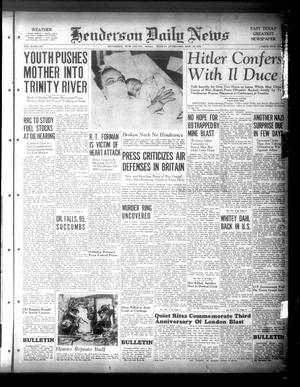 Henderson Daily News (Henderson, Tex.), Vol. 9, No. 312, Ed. 1 Monday, March 18, 1940