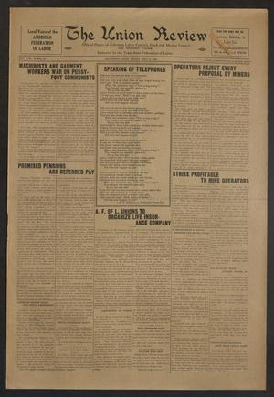Primary view of object titled 'The Union Review (Galveston, Tex.), Vol. 7, No. 12, Ed. 1 Friday, July 31, 1925'.