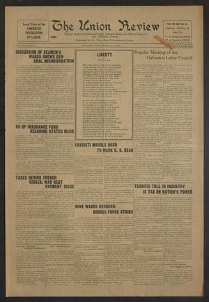 The Union Review (Galveston, Tex.), Vol. 8, No. 12, Ed. 1 Friday, July 30, 1926