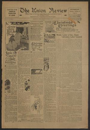 Primary view of object titled 'The Union Review (Galveston, Tex.), Vol. 8, No. 33, Ed. 1 Friday, December 24, 1926'.