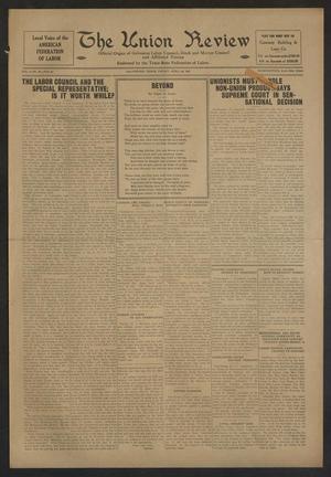 Primary view of object titled 'The Union Review (Galveston, Tex.), Vol. 8, No. 49, Ed. 1 Friday, April 22, 1927'.