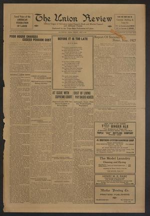 Primary view of object titled 'The Union Review (Galveston, Tex.), Vol. 8, No. 51, Ed. 1 Friday, May 6, 1927'.
