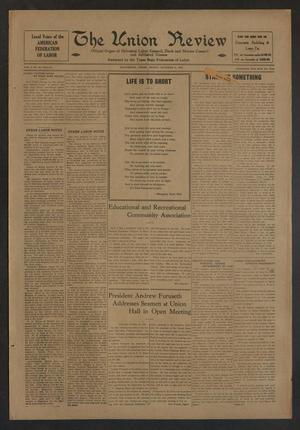 Primary view of object titled 'The Union Review (Galveston, Tex.), Vol. 9, No. 23, Ed. 1 Friday, October 21, 1927'.