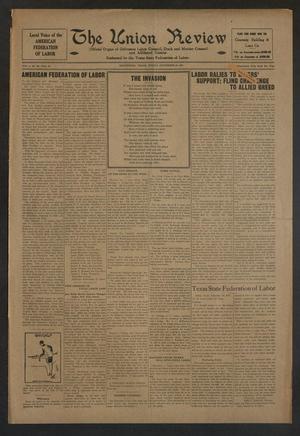 Primary view of object titled 'The Union Review (Galveston, Tex.), Vol. 9, No. 28, Ed. 1 Friday, November 25, 1927'.