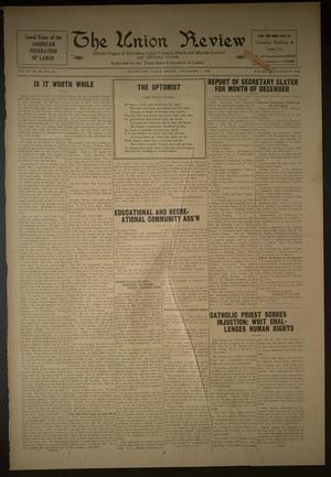Primary view of object titled 'The Union Review (Galveston, Tex.), Vol. 10, No. 30, Ed. 1 Friday, December 7, 1928'.
