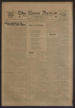 Primary view of object titled 'The Union Review (Galveston, Tex.), Vol. 13, No. 5, Ed. 1 Friday, June 12, 1931'.